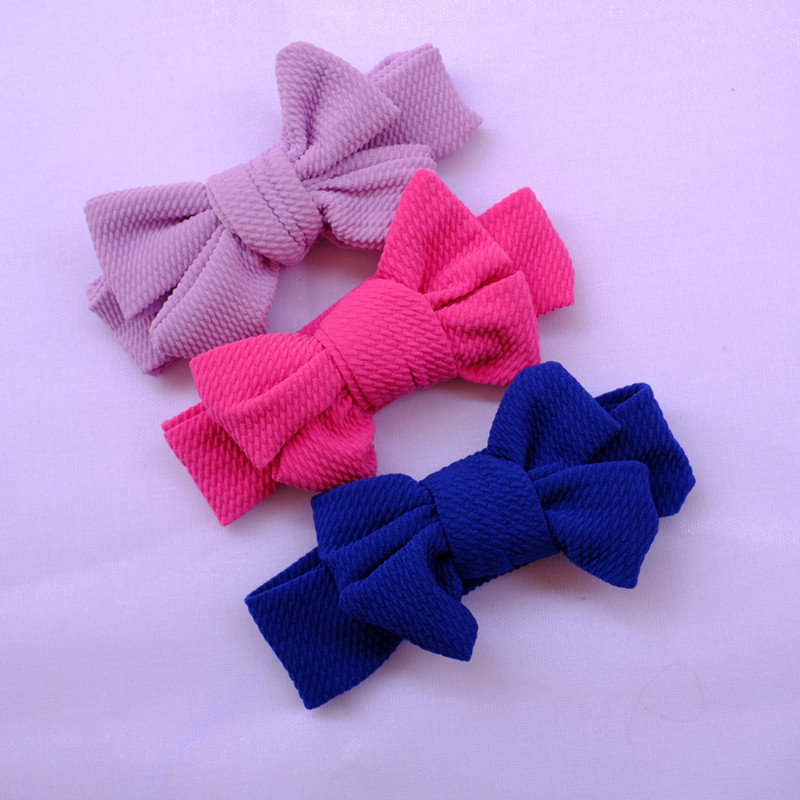 Baby Headband Waffle Fabric Bow Headband Girls Solid Knotbow Headbands Kids Hair Accessories Infant Head wraps Newborn
