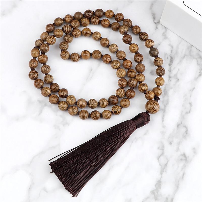Pendant Necklaces 8mm Natural Sandalwood Tassel Mala Wooden Beads Buddhist Necklace For Men Women Wood Prayer Beaded Charm Jewelry Gifts
Pendant Necklaces 8mm Natural Sandalwood Tassel Mala Wooden Beads Buddhist Necklace For Men Women Wood Prayer Beaded Charm Jewelry Gifts