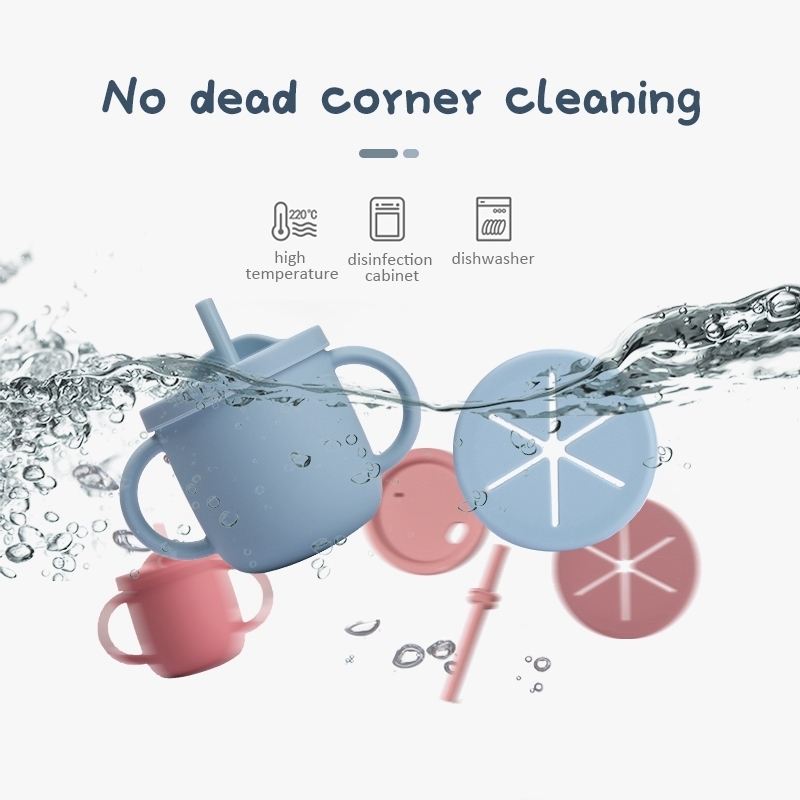 Let's Make Silicone Cups With Lid Multi-function Silicone Snack Cup BPA-Free Portable Storage Snack Container Learning Drink Cup 220512