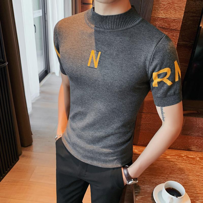 Men's T-Shirts Korean Knitted T-shirt For Men's Summer Short Sleeve O-neck Tops Tees Casual Slim Business Social T Shirts Pullover Men C, Black
Men's T-Shirts Korean Knitted T-shirt For Men's Summer Short Sleeve O-neck Tops Tees Casual Slim Business Social T Shirts Pullover Men C, Black