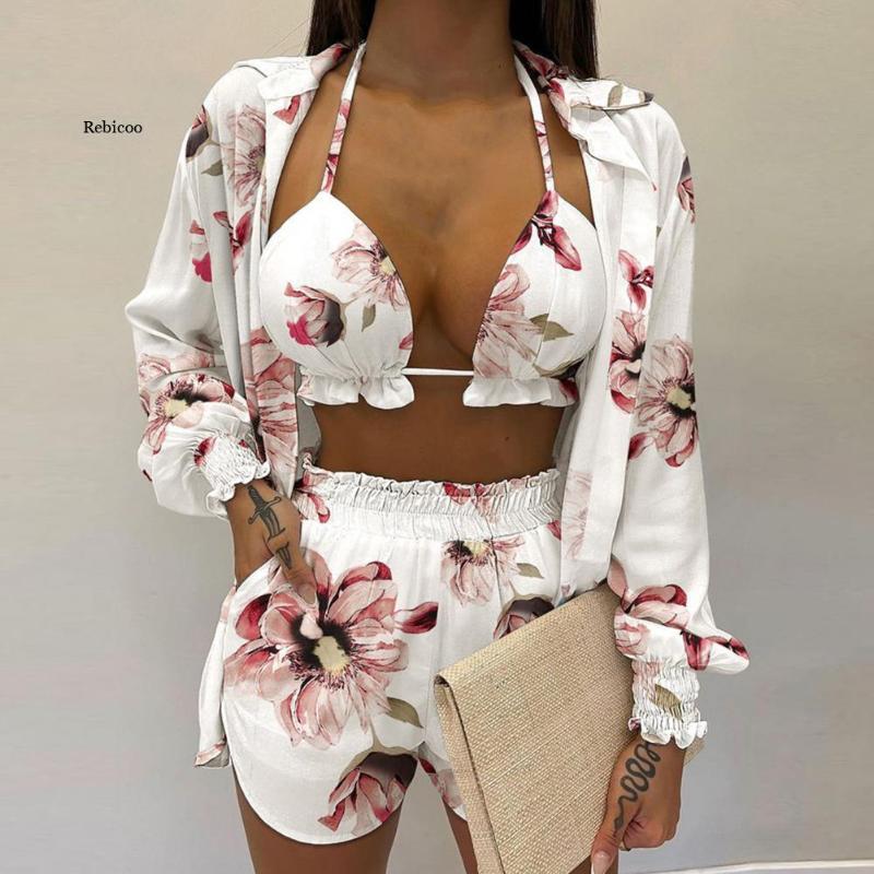 Women' Tracksuits 3pcs Printed Shorts Sets Womens Outfits Summer Sexy For Woman Shirts Coat Halter Top 3 Piece Set Women TracksuitsWomen, Khaki
Women' Tracksuits 3pcs Printed Shorts Sets Womens Outfits Summer Sexy For Woman Shirts Coat Halter Top 3 Piece Set Women TracksuitsWomen, Khaki