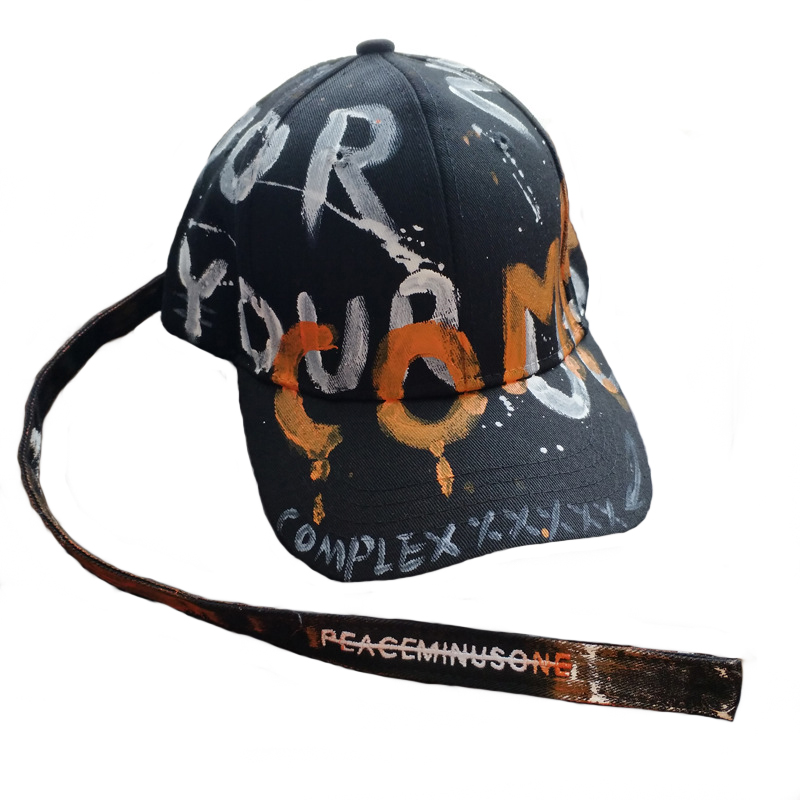 Letter graffiti street baseball hat women summer long strap curved brim hat, White
Letter graffiti street baseball hat women summer long strap curved brim hat, White