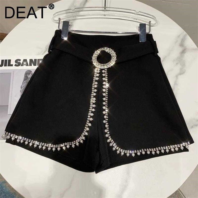 DEAT Spring Arrivals Solid Color Nature Waist Pearl Nailed Bead Edge Fake Two Pieces Shorts MZ360 210709, White
DEAT Spring Arrivals Solid Color Nature Waist Pearl Nailed Bead Edge Fake Two Pieces Shorts MZ360 210709, White