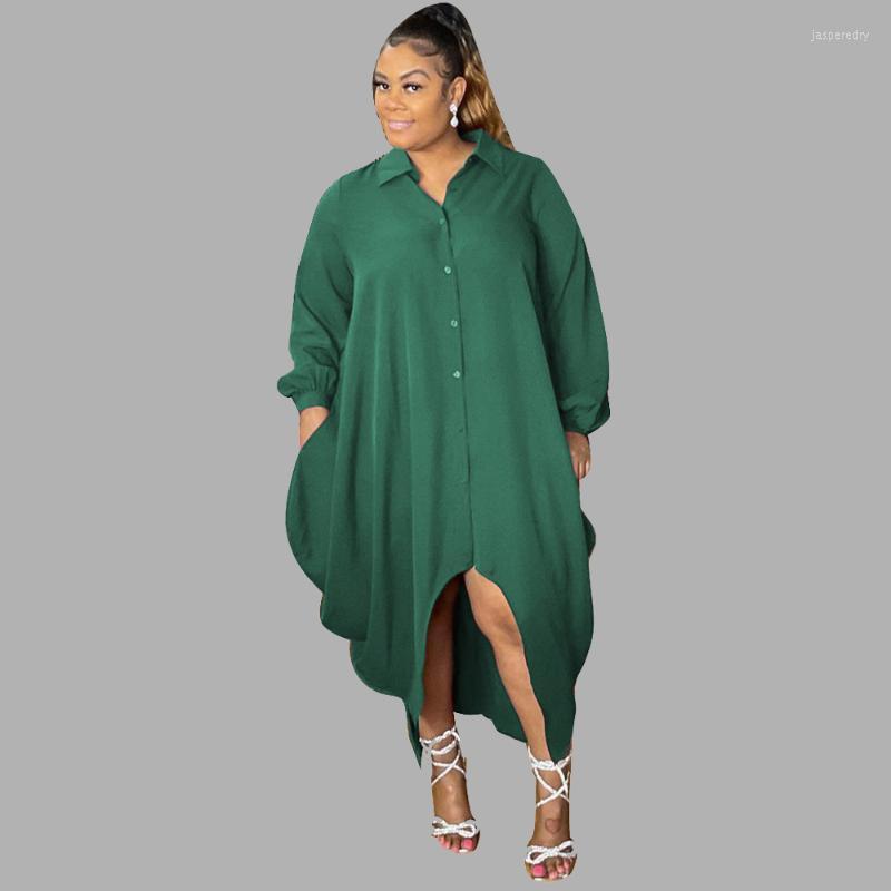 Plus Size Dresses Women Clothing Turn Down Collar Solid Color Pocket Asymmetric Button Loose Fashion Shirt Dress Wholesale Drop Jasp22, Black
Plus Size Dresses Women Clothing Turn Down Collar Solid Color Pocket Asymmetric Button Loose Fashion Shirt Dress Wholesale Drop Jasp22, Black