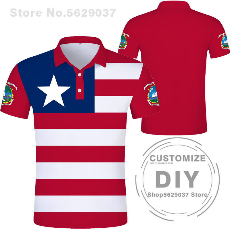 Liberia Polo Shirt Diy Free Custom Made Name Number Lbr Polo Shirt Nation Flag Lr Republic Liberian Country College Clothes 220608