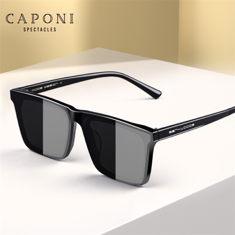 CAPONI Nylon Sunglasses High Quality Acetate Square Sun Glasses For Men UV400 Protection Anti Reflective Black Shades CP7499 220616
CAPONI Nylon Sunglasses High Quality Acetate Square Sun Glasses For Men UV400 Protection Anti Reflective Black Shades CP7499 220616