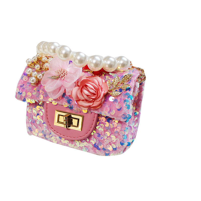 Children s Mini Handbags Tote Cute Girls Princess Messenger Bag Little Girl Small Coin Wallet Pouch Kids Party Pearl Purse 220630