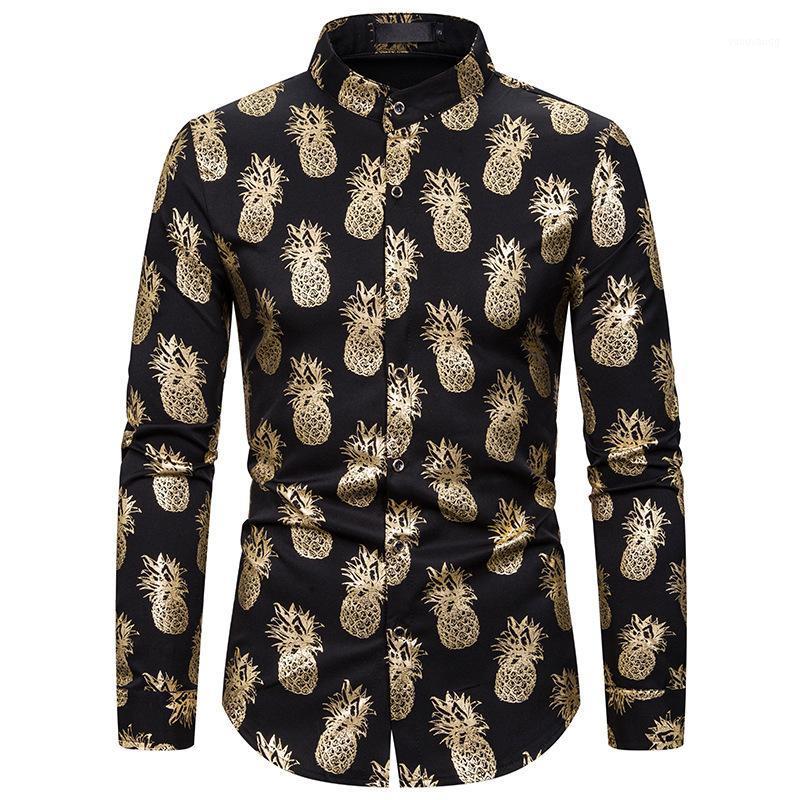 Luxury Gold Fruit Print Mandarin Collar Shirt Men 2022 Brand Slim Fit Long Sleeve Button Up Mens Party Prom Dress Shirts Men's Casual, Silver
Luxury Gold Fruit Print Mandarin Collar Shirt Men 2022 Brand Slim Fit Long Sleeve Button Up Mens Party Prom Dress Shirts Men's Casual, Silver
