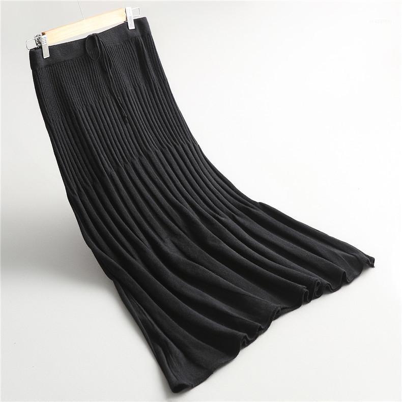 Knit Pleated Mid-Claf Wool Ribbed 2 Colors Knitted Black Gray Skirts Women Skirt Stretch Waist Hip 
Knit Pleated Mid-Claf Wool Ribbed 2 Colors Knitted Black Gray Skirts Women Skirt Stretch Waist Hip