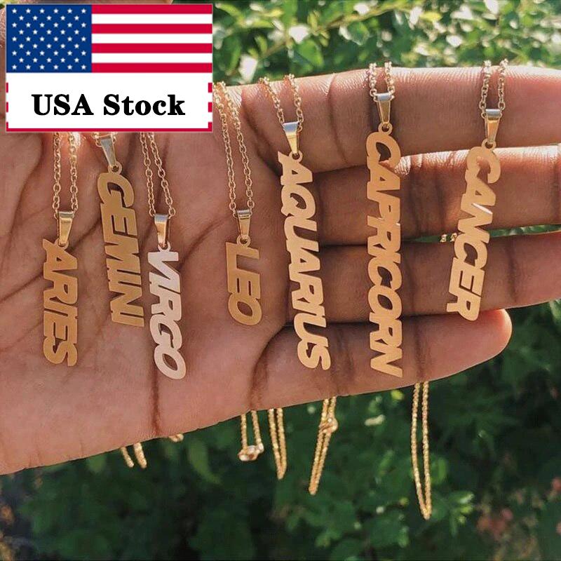 Chains Zodiac Necklace For Women Stainless Steel Constellation Capricorn Aquarius Leo Gemini Virgo Jewerly Gift DropChains
Chains Zodiac Necklace For Women Stainless Steel Constellation Capricorn Aquarius Leo Gemini Virgo Jewerly Gift DropChains