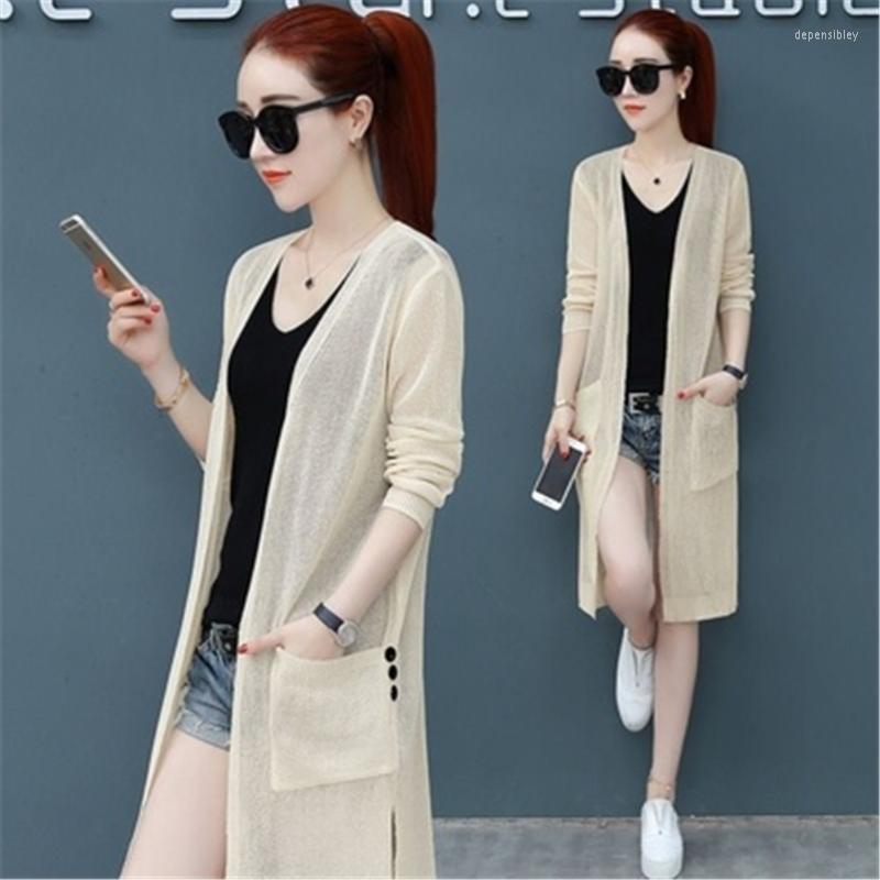 Women' Knits & Tees Women 2023 Summer Fashion Long Knitted Casual Thin Cardigan Sweater Tops Female Air Conditioning Cape Sun Protection Sh, Black
Women' Knits & Tees Women 2023 Summer Fashion Long Knitted Casual Thin Cardigan Sweater Tops Female Air Conditioning Cape Sun Protection Sh, Black