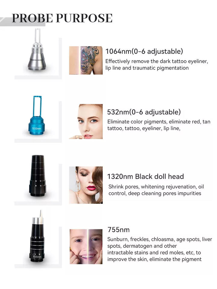 2022 Q switched nd yag laser tattoo removal beauty machine