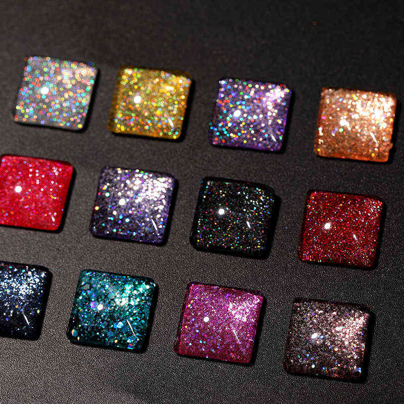 NXY Nail Gel 7 5ml Platinum Uv Polish Colorful Glitter Sequins Varnish Soak Off Led Color Diy 0328