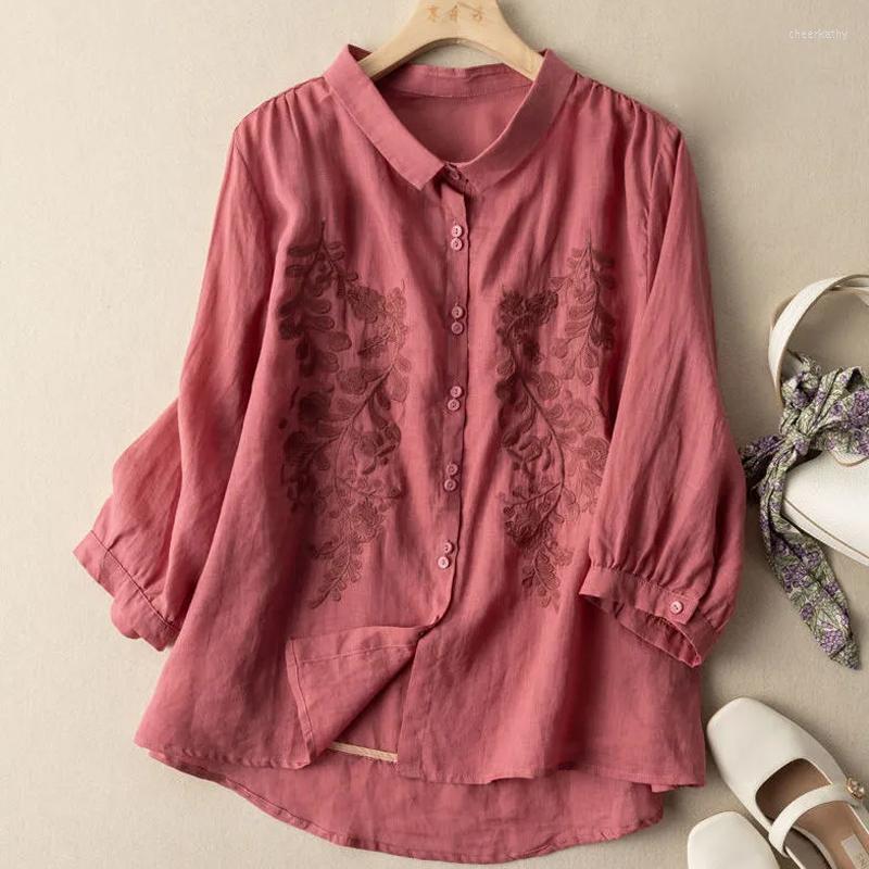 Women's Blouses & Shirts Large Size Cotton And Linen Shirt Women's Spring Summer Fashion Design Sense Literary Retro Embroidery Loose Ca, White
Women's Blouses & Shirts Large Size Cotton And Linen Shirt Women's Spring Summer Fashion Design Sense Literary Retro Embroidery Loose Ca, White