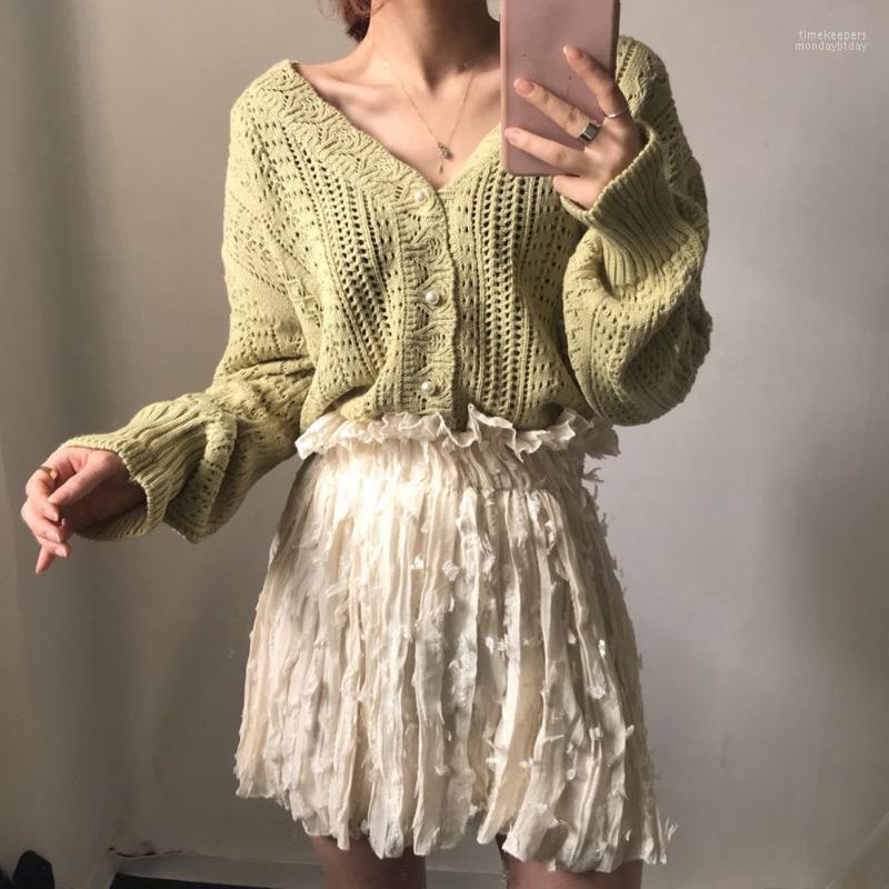 Women's Knits & Tees Spring Women Cardigan Avocado Color Pearls Button Thin Tops Loose Female Causal Sweater Clothing Time22, Green
Women's Knits & Tees Spring Women Cardigan Avocado Color Pearls Button Thin Tops Loose Female Causal Sweater Clothing Time22, Green