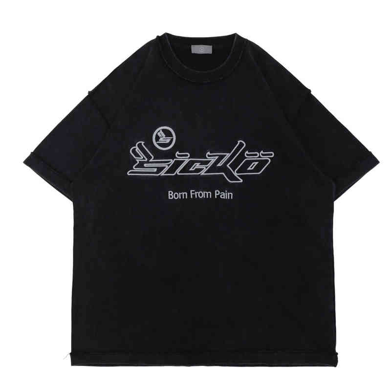 Embroidery Sicko Short Sleeve Hip Hop Washed Heavy Fabric Oversized Loose Cotton Printed Half T-shirtT220721
Embroidery Sicko Short Sleeve Hip Hop Washed Heavy Fabric Oversized Loose Cotton Printed Half T-shirtT220721