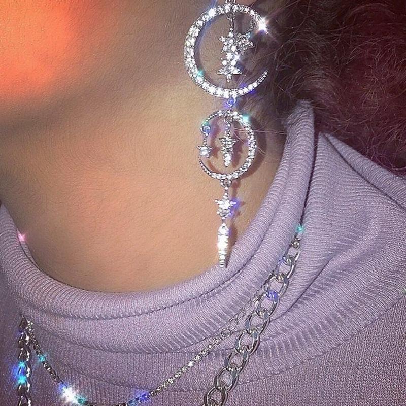 Dangle & Chandelier Korean Rhinestone Moon Star Pendant Necklace For Women Crystal Baroque Vintage Elegant Charm Y2K Punk Drop Earrings Jewe
Dangle & Chandelier Korean Rhinestone Moon Star Pendant Necklace For Women Crystal Baroque Vintage Elegant Charm Y2K Punk Drop Earrings Jewe