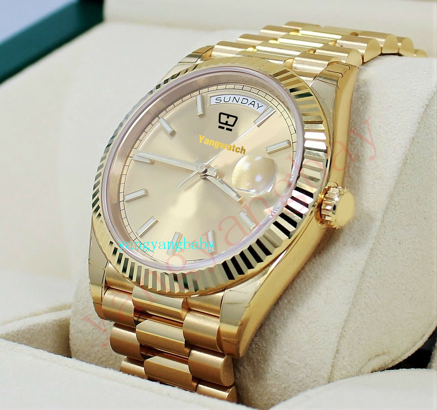 Original Box WATCH President 40mm Day-Date 228238 18K Yellow Gold Champagne Stick Dial *NEW* BOX/PAPERS Dress Styles Mechanical (Automatic) mens BF watcheS
Original Box WATCH President 40mm Day-Date 228238 18K Yellow Gold Champagne Stick Dial *NEW* BOX/PAPERS Dress Styles Mechanical (Automatic) mens BF watcheS