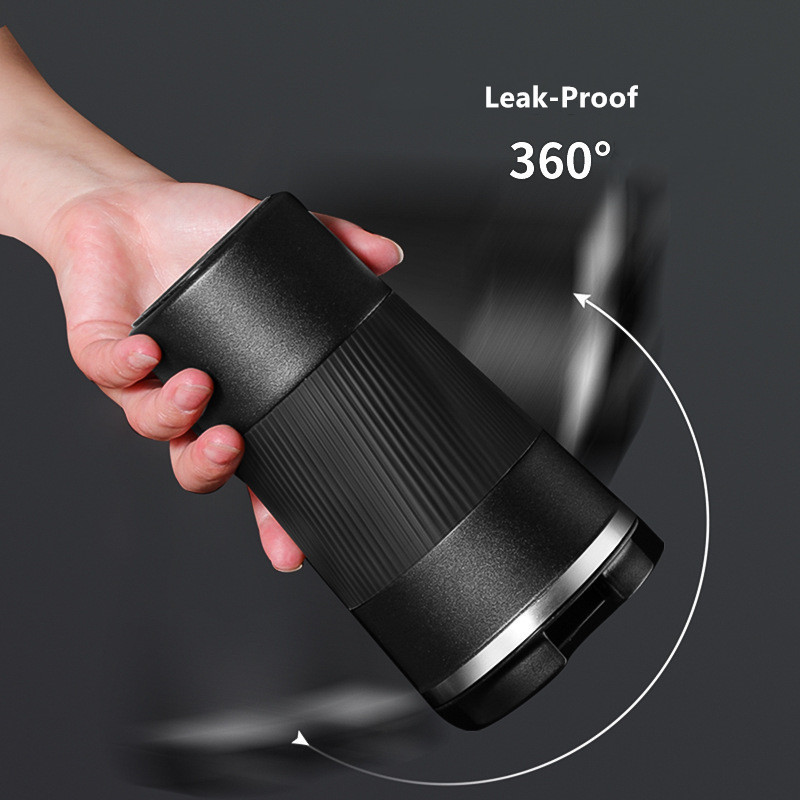 380ml 510ml Double Stainless Steel Coffee Thermos Mug with Non slip Case Car Vacuum Flask Travel Insulated Bottle 220615gx