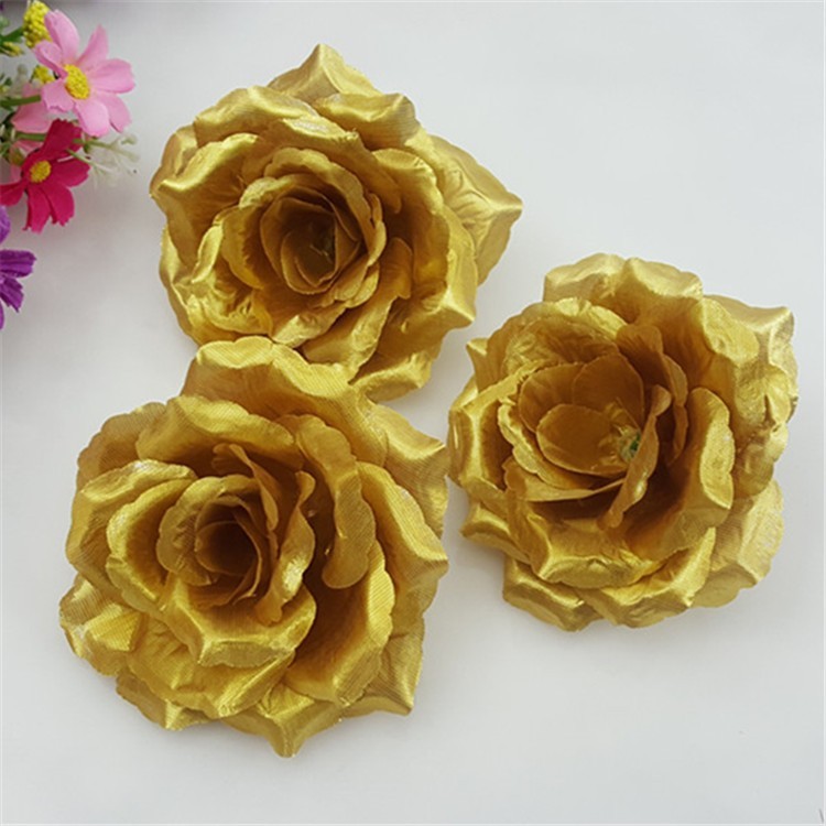 10PCS 10cm Gold Silk Rose Artificial Flower Head Wedding Party Home Christmas DIY Handmade Crafts Simulation Fake Flowers
10PCS 10cm Gold Silk Rose Artificial Flower Head Wedding Party Home Christmas DIY Handmade Crafts Simulation Fake Flowers