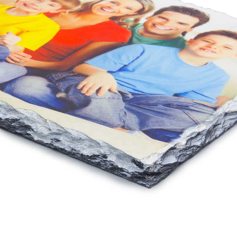 6x6 inch sublimation Blank photo slate rock plaque heart shape Heat Transfer Picture Frame Blanks