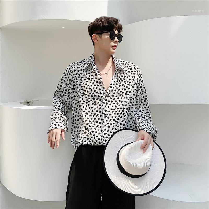Men's Casual Shirts Stars Printed Elegant Fashion Mens Clothing Holiday Big White Blouse Vacation Streetwear Party, Style 01
Men's Casual Shirts Stars Printed Elegant Fashion Mens Clothing Holiday Big White Blouse Vacation Streetwear Party, Style 01