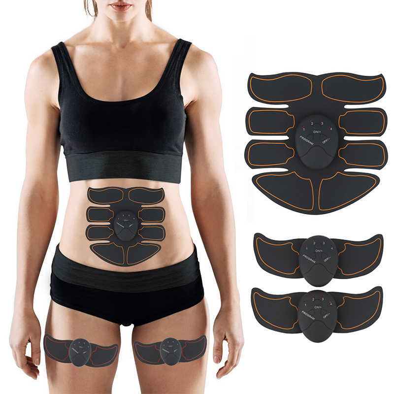 Smart EMS Muscle Stimulator Wireless Electric Pulse Treatment ABS Fittness Slimming Beauty Abdominal Muscle Exerciser Trainer25296