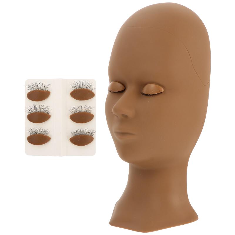 False Eyelashes 1pc Training Mannequin Head With 4 Pairs Replaced Eyelids Makeup Practice KitFalse
False Eyelashes 1pc Training Mannequin Head With 4 Pairs Replaced Eyelids Makeup Practice KitFalse