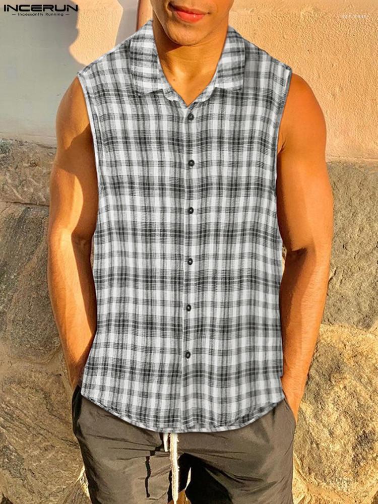 Men' Casual Shirts Men Shirt Plaid Lapel Sleeveless Button 2022 Breathable Camisas Streetwear Retro Summer Loose Clothing -5XLMen' Quin22, Black
Men' Casual Shirts Men Shirt Plaid Lapel Sleeveless Button 2022 Breathable Camisas Streetwear Retro Summer Loose Clothing -5XLMen' Quin22, Black