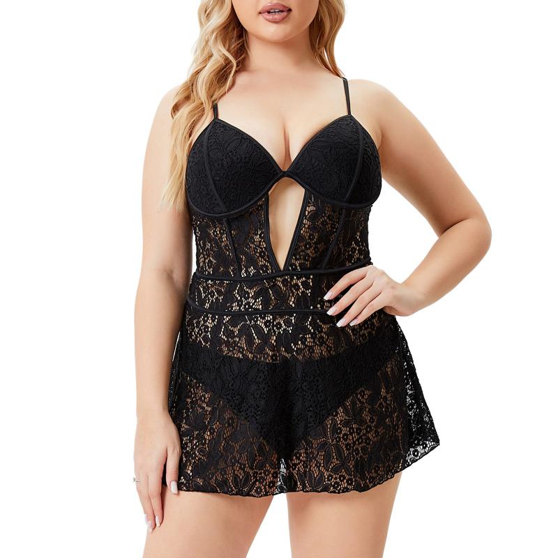 Women's Swimwear Hollow Deep V Plus Size Tankini Swimsuits Women Sexy Solid Color Lace Hard Bag Split Skirt Large, Black
Women's Swimwear Hollow Deep V Plus Size Tankini Swimsuits Women Sexy Solid Color Lace Hard Bag Split Skirt Large, Black