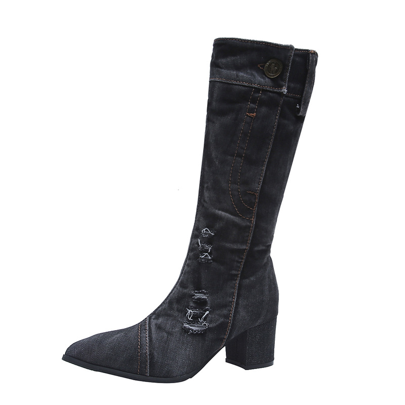 Sexy Jean Dress Shoes Boots Womens AnkleTube Women Short Boot Winter Mid Heel Denim Lady Stylish Jeans Boots Zipper Cowboy, Blue
Sexy Jean Dress Shoes Boots Womens AnkleTube Women Short Boot Winter Mid Heel Denim Lady Stylish Jeans Boots Zipper Cowboy, Blue