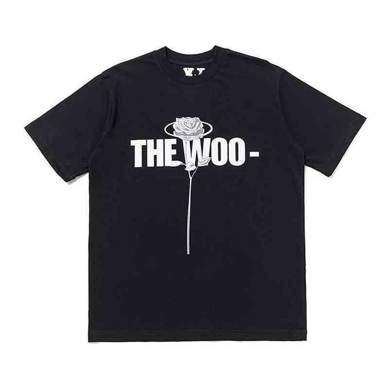 Designer Mens T-shirts Vlones Miami pop limited rose the woo short sleeve Tshirt for couples