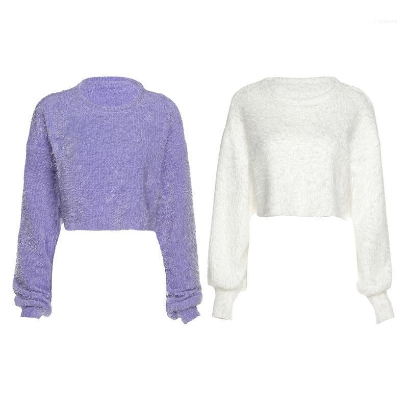 Women Long Sleeve Crew Neck Sweatshirt Solid Color Fluffy Fuzzy Knitted Harajuku Casual Loose Jumper Crop Top1, Purple
Women Long Sleeve Crew Neck Sweatshirt Solid Color Fluffy Fuzzy Knitted Harajuku Casual Loose Jumper Crop Top1, Purple