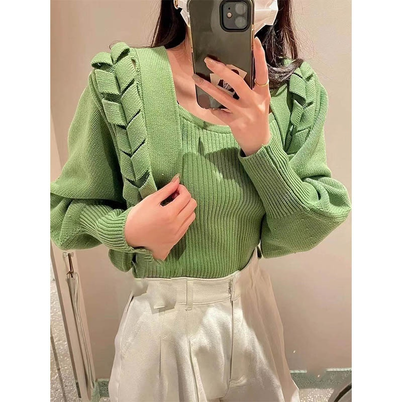 LYEEYNNR Japan Style Knitted Cardigan Women Spring Arrival Solid Color Bandage Sweaters Vneck Batwing Sleeve Modis Jumpers 220817