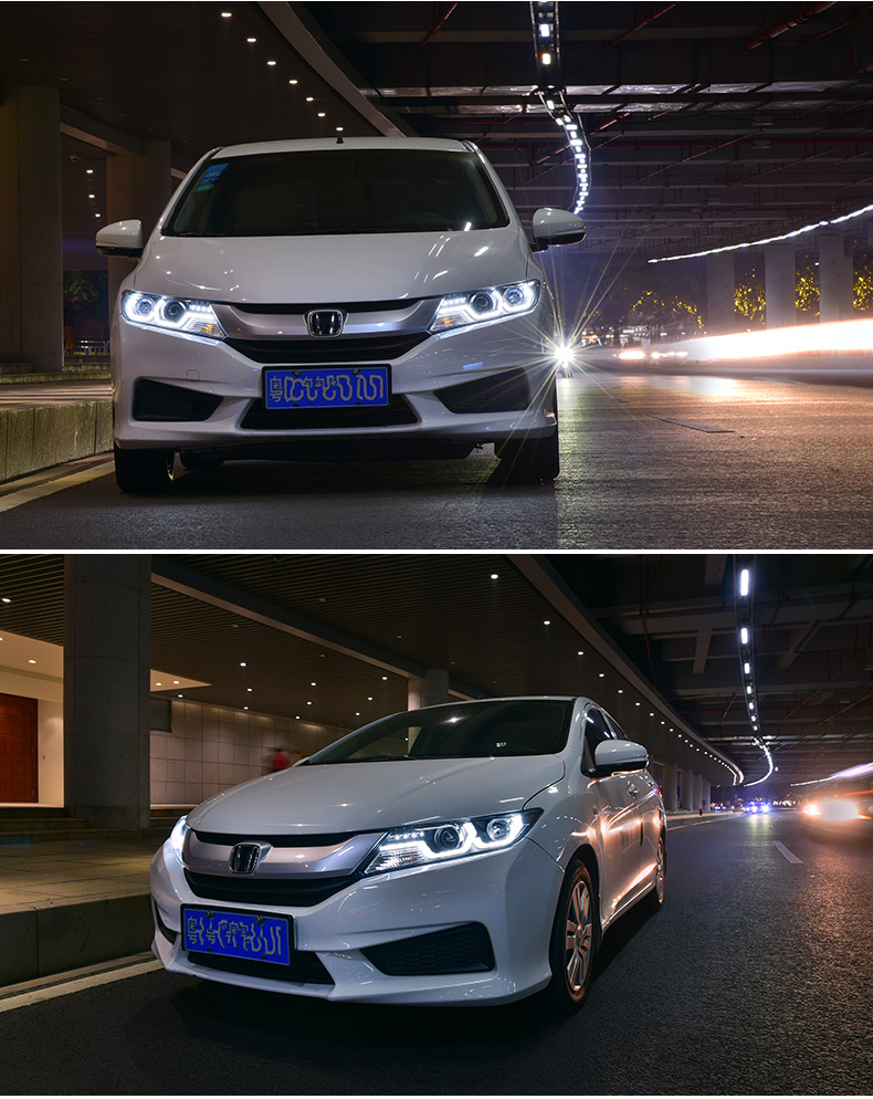 Car Styling Head Lamp For Honda City LED Headlight 14-18 Headlights City DRL Turn Signal High Beam Daytime Running Lights