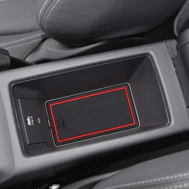 Interior Modification Accessories Parts For AUDI Q2 2017-2021 Car Latex Gate Slot Pad Interior Door Groove Mat Non-Slip Dust Ma