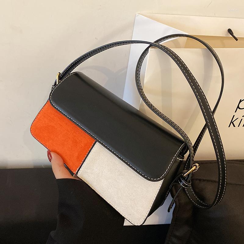Evening Bags Contrast Color Flap Crossbody Bag 2022 Winter Scrub PU Leather Women's Designer Handbag Small Shoulder Messenger, Black
Evening Bags Contrast Color Flap Crossbody Bag 2022 Winter Scrub PU Leather Women's Designer Handbag Small Shoulder Messenger, Black