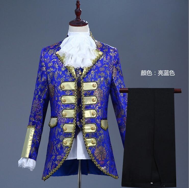 Men's Suits & Blazers European Men Court Dress Suit Mens Fashion 3 Pieces Slim Coat Wedding Groom Stage Male Singer Performance BlazersMen's, C color
Men's Suits & Blazers European Men Court Dress Suit Mens Fashion 3 Pieces Slim Coat Wedding Groom Stage Male Singer Performance BlazersMen's, C color