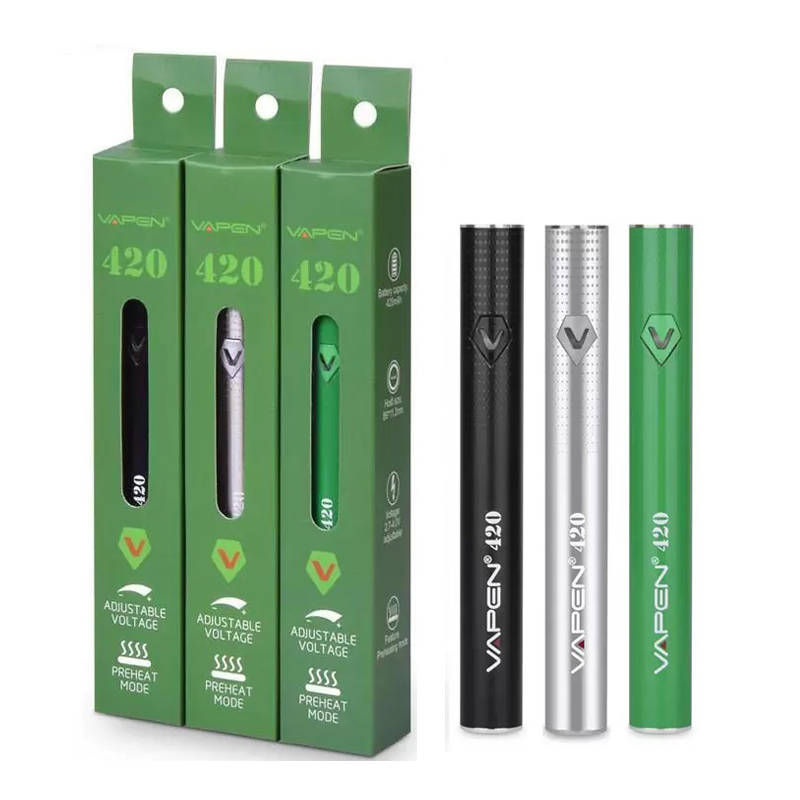Vapen 420 battery Preheat Vape Pen with USB Charger Variable Voltage 510 Thread 420mAh
Vapen 420 battery Preheat Vape Pen with USB Charger Variable Voltage 510 Thread 420mAh