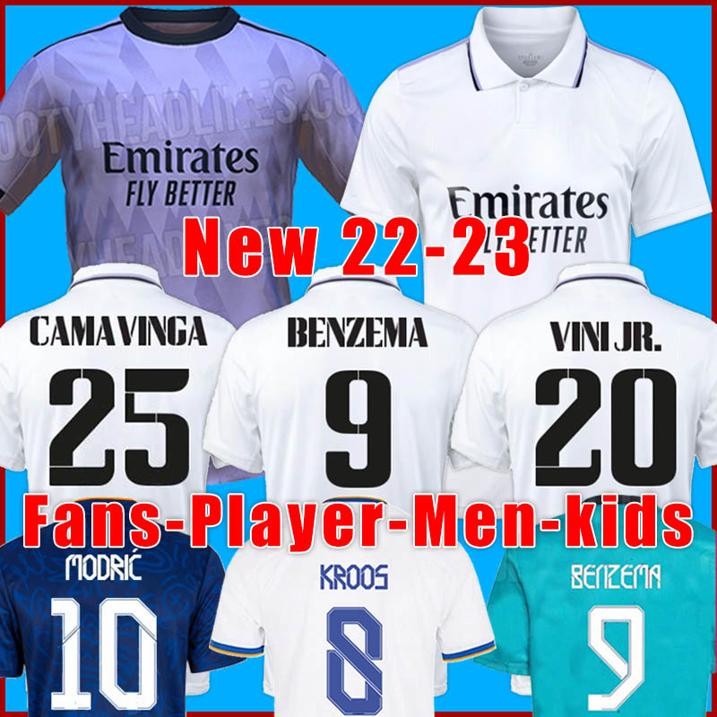 BENZEMA soccer jersey 22 23 football shirt VINI JR CAMAVINGA TCHOUAMENI ALABA HAZARD ASENSIO MODRIC KROOS REAL MADRIDS camiseta men kids kit 2022 2023 uniforms
BENZEMA soccer jersey 22 23 football shirt VINI JR CAMAVINGA TCHOUAMENI ALABA HAZARD ASENSIO MODRIC KROOS REAL MADRIDS camiseta men kids kit 2022 2023 uniforms