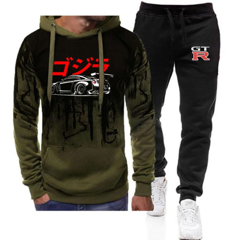 Tracksuits 2022 Men's Nissan GTR Fashion Sweatshirt Hoodies Pants Two Pieces Sets Spring High Quality Gradient Casual Sweatpant Suits
Tracksuits 2022 Men's Nissan GTR Fashion Sweatshirt Hoodies Pants Two Pieces Sets Spring High Quality Gradient Casual Sweatpant Suits
