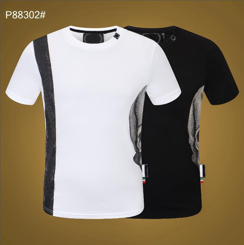PP Fashion Men's Designer slim fit T-shirt Summer rhinestone Short Sleeve Round Neck shirt tee Skulls Print Tops Stree yDb PHILIPPs PLEINs, White
PP Fashion Men's Designer slim fit T-shirt Summer rhinestone Short Sleeve Round Neck shirt tee Skulls Print Tops Stree yDb PHILIPPs PLEINs, White