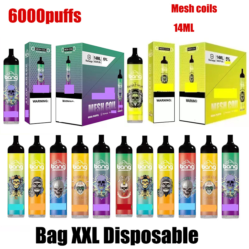 Bang xxl 6000 Puffs Vape Pen other electronics Disposable E cigarettes 850mAh Rechargeable Battery Vaporizer Vapor Kit 14ml Pre Filled Mesh Coil Pods Cartridge
Bang xxl 6000 Puffs Vape Pen other electronics Disposable E cigarettes 850mAh Rechargeable Battery Vaporizer Vapor Kit 14ml Pre Filled Mesh Coil Pods Cartridge