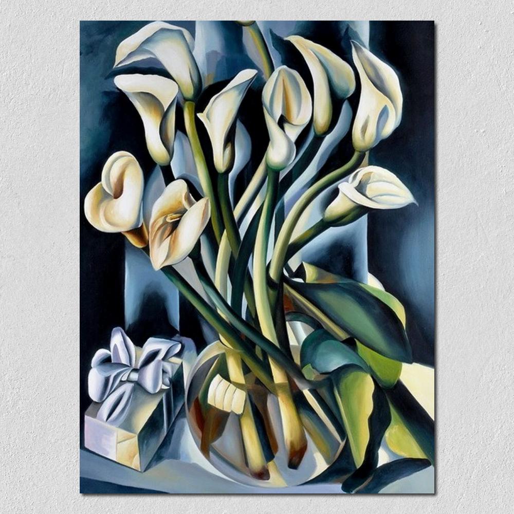 Large Handmade Canvas Wall Art Calla Lillies Flower Oil Painting Tamara De Lempicka Beautiful Modern Floral Artwork for Living Room Decor
Large Handmade Canvas Wall Art Calla Lillies Flower Oil Painting Tamara De Lempicka Beautiful Modern Floral Artwork for Living Room Decor