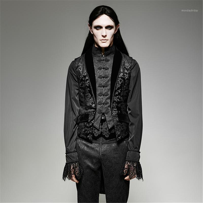 Men' Vests Steampunk Man' Single-breasted Sleeveless Fashion Dovetail Black Vest Vampire Elegant Jacket
Men' Vests Steampunk Man' Single-breasted Sleeveless Fashion Dovetail Black Vest Vampire Elegant Jacket