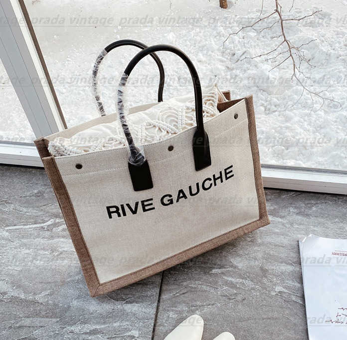 Top Women handbags Rive Gauche Tote shopping bag handbag high quality fashion linen Large Beach bags luxury designer travel Crossb5068231, Black
Top Women handbags Rive Gauche Tote shopping bag handbag high quality fashion linen Large Beach bags luxury designer travel Crossb5068231, Black