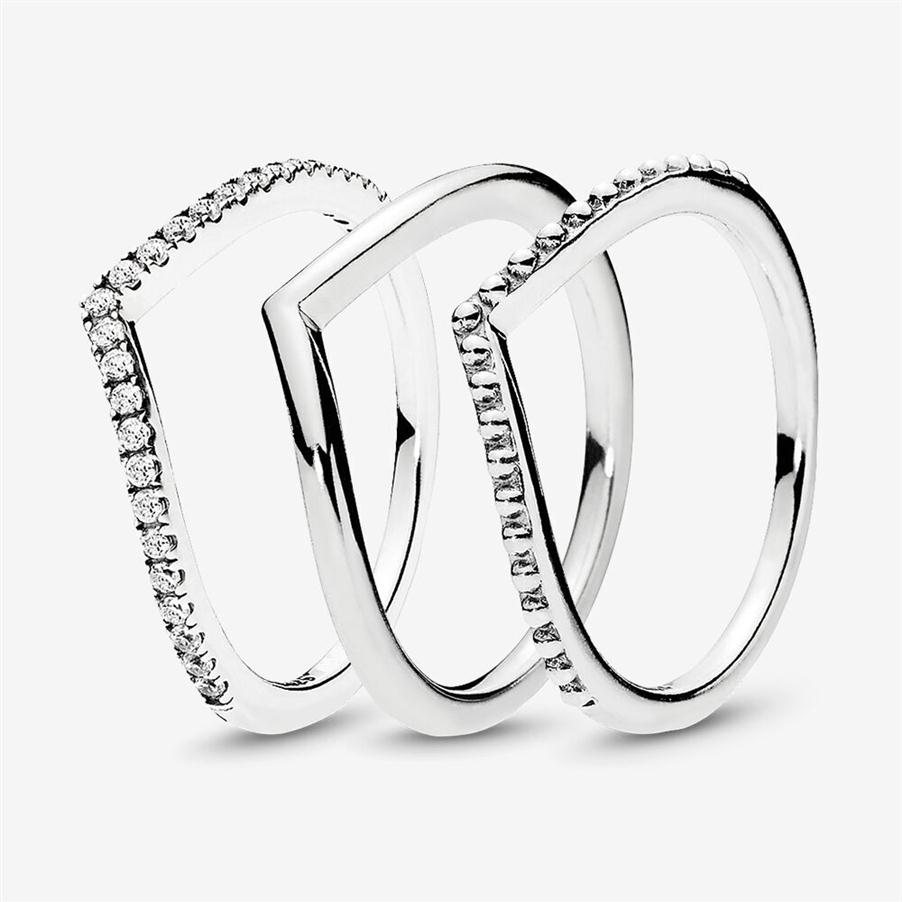 100% 925 Sterling Silver Sparkling Wishbone Stacking Ring Set For Women Wedding Rings Fashion Jewelry Accessories219u
100% 925 Sterling Silver Sparkling Wishbone Stacking Ring Set For Women Wedding Rings Fashion Jewelry Accessories219u