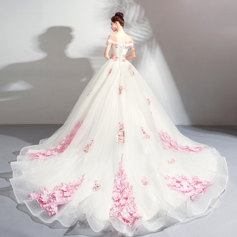 Modest A Line Wedding Dresses Sheer Bateau Nec Appliques Back Lace Up Country Style Chic Gown Custom Made Bridal Gowns 403