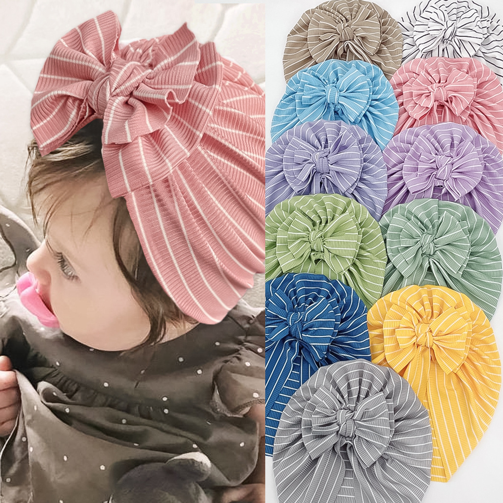Fashion Baby Hats Big Bow Caps Turban Bowknot Hairbands striped Baby Infant Kids Head Wraps Beanie Ear Muff for toddler, As pic
Fashion Baby Hats Big Bow Caps Turban Bowknot Hairbands striped Baby Infant Kids Head Wraps Beanie Ear Muff for toddler, As pic