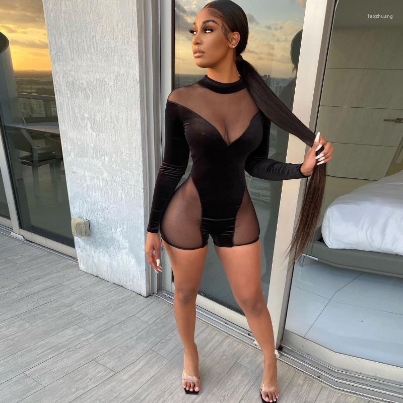 Women' Jumpsuits & Rompers Long Sleeve Sexy Velvet Mesh Jumpsuit Party Club See Through Bodysuit Fall Spring Women Clothing One Piece Outfi, Black
Women' Jumpsuits & Rompers Long Sleeve Sexy Velvet Mesh Jumpsuit Party Club See Through Bodysuit Fall Spring Women Clothing One Piece Outfi, Black